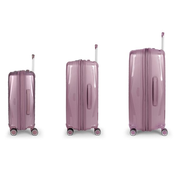 Gabol Queens 4 wheels Suitcase set 3-piece with expansion pleat