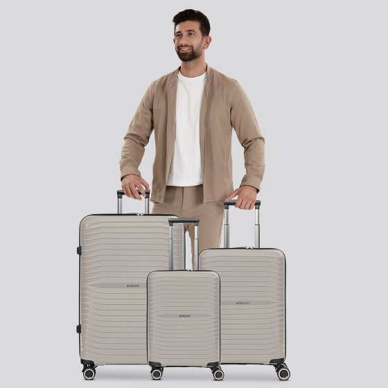 Stratic Shine 4 wheels Suitcase set 3-piece with expansion pleat
