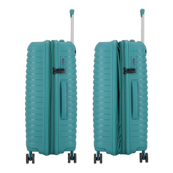 d&n Travel Line 4500 4 wheels Suitcase set 3-piece with expansion pleat