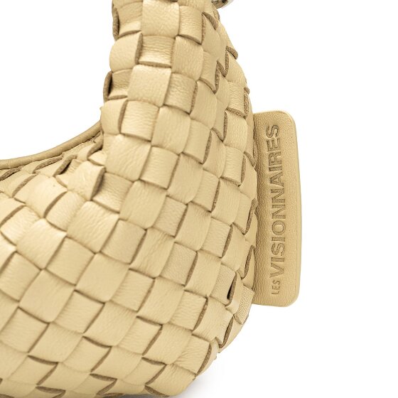 LES VISIONNAIRES Greta Micro weave Handbag Leather 20 cm