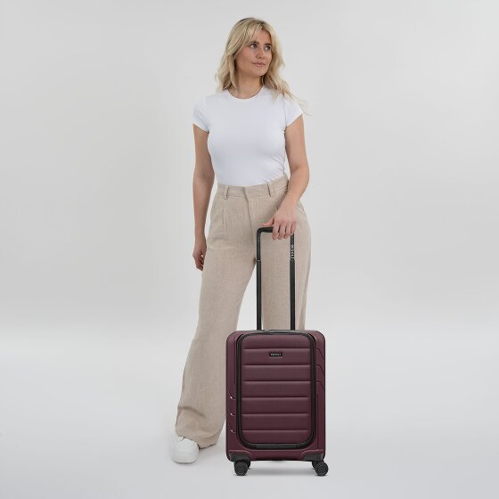 Redolz Essentials 17 4-wheel cabin trolley 55 cm soft-pocket laptop compartment