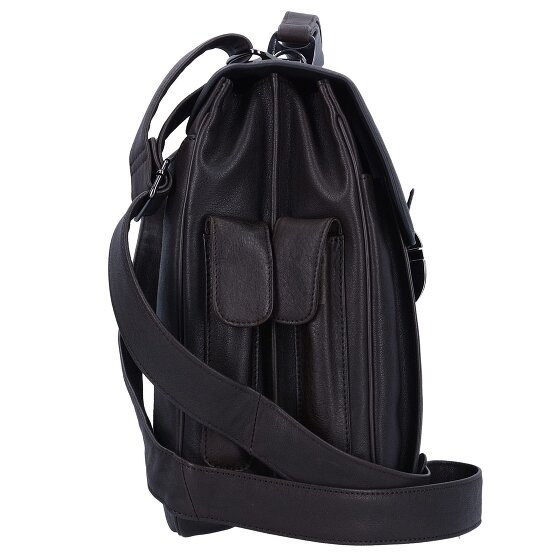 Piquadro Black Square briefcase leather 43 cm laptop compartment