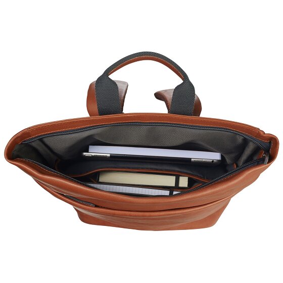 Leonhard Heyden Hamburg backpack leather 46 cm laptop compartment