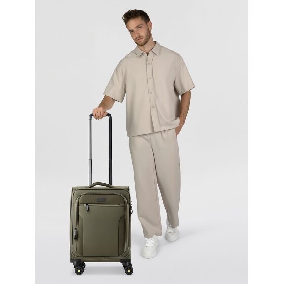 d&n Travel Line 9704 4 wheels Cabin trolley S 55 cm with expansion pleat