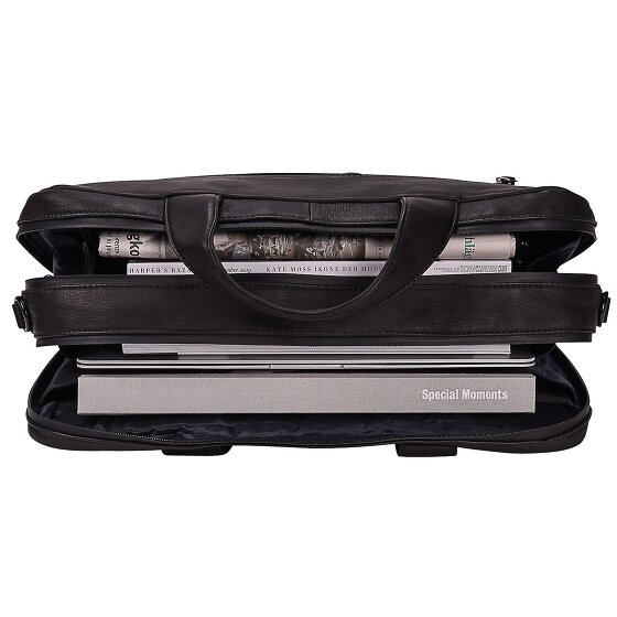 Leonhard Heyden Hague briefcase leather 40 cm laptop compartment