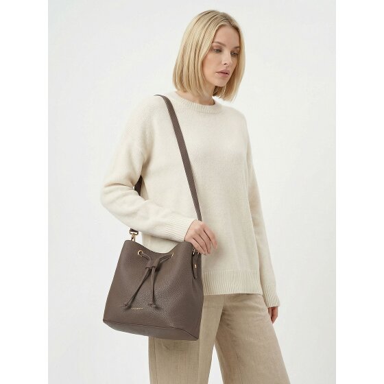 Lazarotti Bologna Leather Crossbody Bucket Bag, 25 cm