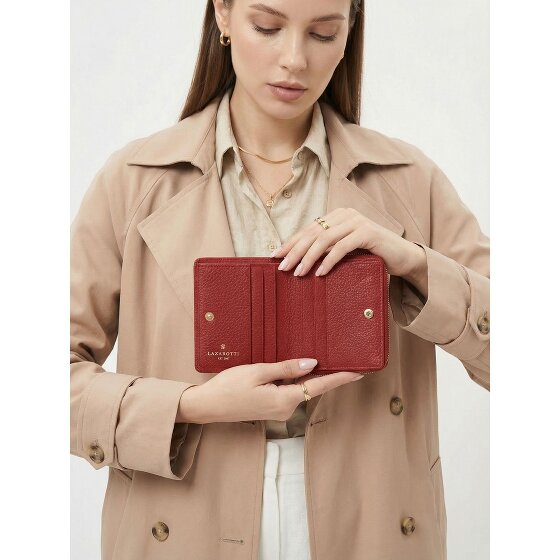 Lazarotti Bologna Leather Medium Zip-Around Wallet, Leather, 10 cm