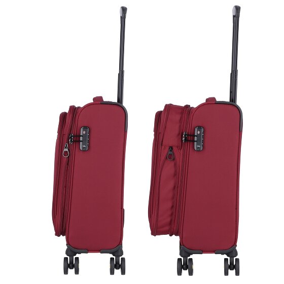 d&n Travel Line 9704 4 wheels Cabin trolley S 55 cm with expansion pleat