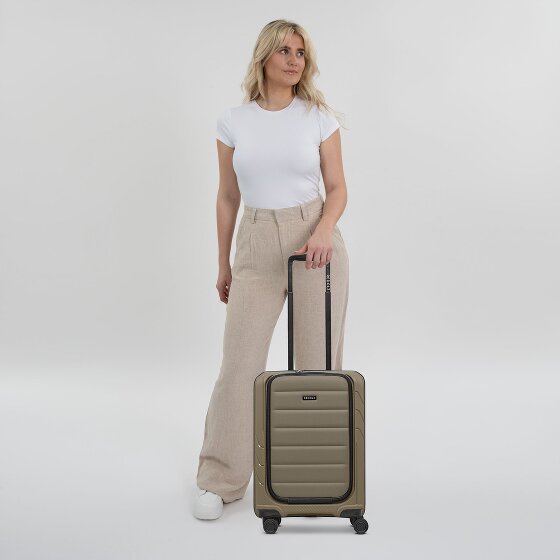 Redolz Essentials 17 4-wheel cabin trolley 55 cm soft-pocket laptop compartment