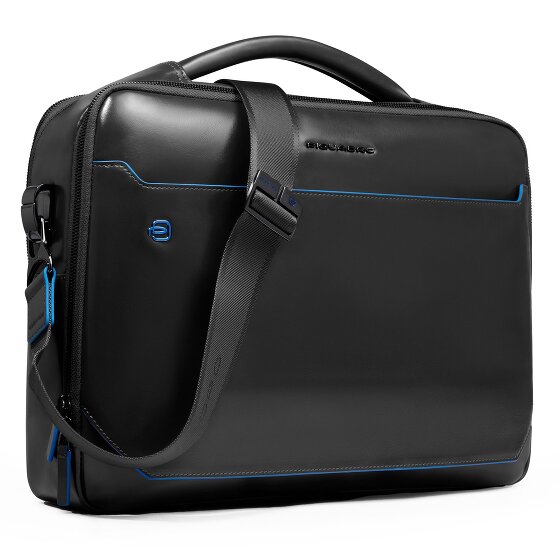 Piquadro Blue Square Briefcase Leather 39 cm Laptop compartment