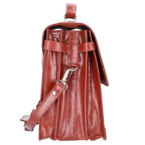 Alassio Mocca briefcase leather 38 cm laptop compartment