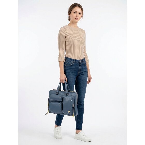 DuDu Pocket Briefcase Genuine Leather 36 cm Laptop compartment