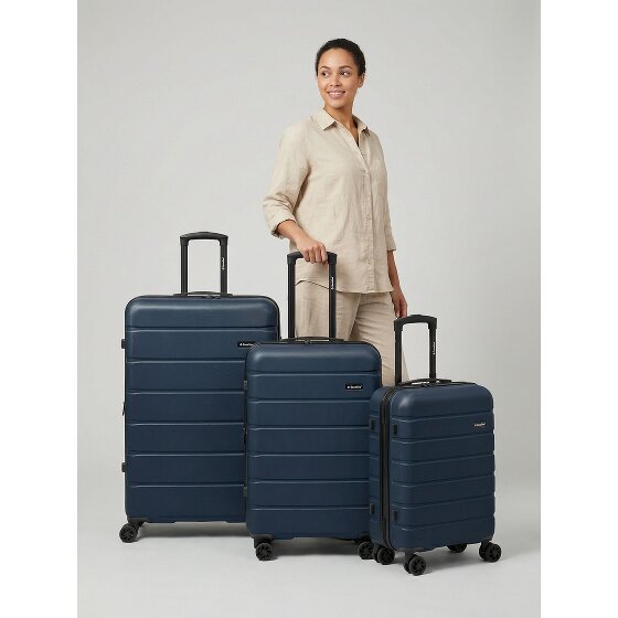 Saxoline Miami 4 wheels Suitcase set 3-piece with expansion pleat