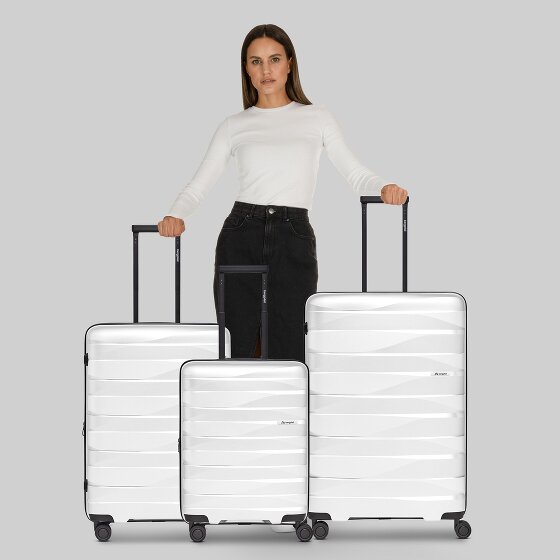 Bergpfeil Travel 4-wheel suitcase set, 3-piece, with stretch fold