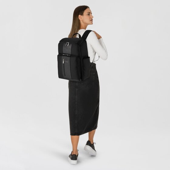 Piquadro Brief travel backpack leather 43 cm laptop compartment