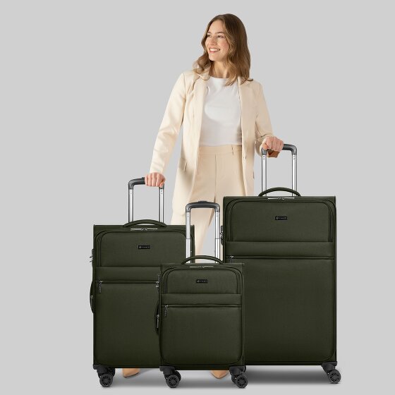 Bugatti Valencia Soft 4 wheels Suitcase set 3-piece with expansion pleat