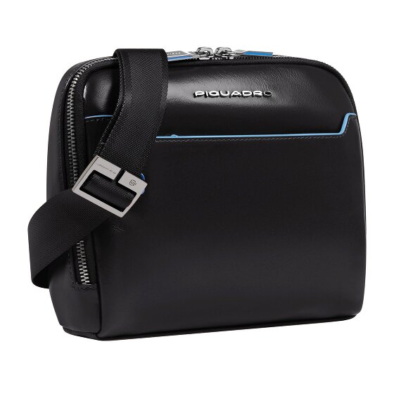 Piquadro Blue Square Shoulder bag Leather 21 cm