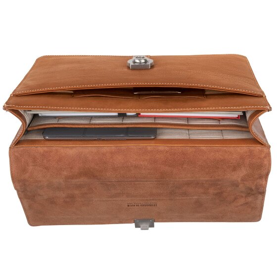 Leonhard Heyden Bergamo briefcase leather 38 cm laptop compartment