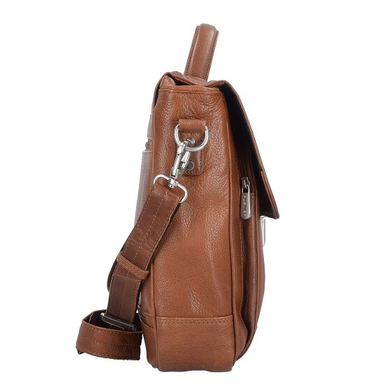 Plevier 400 series briefcase leather 40 cm laptop compartment