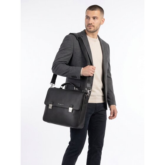 Bugatti Valencia Briefcase Genuine Leather 38 cm Laptop compartment