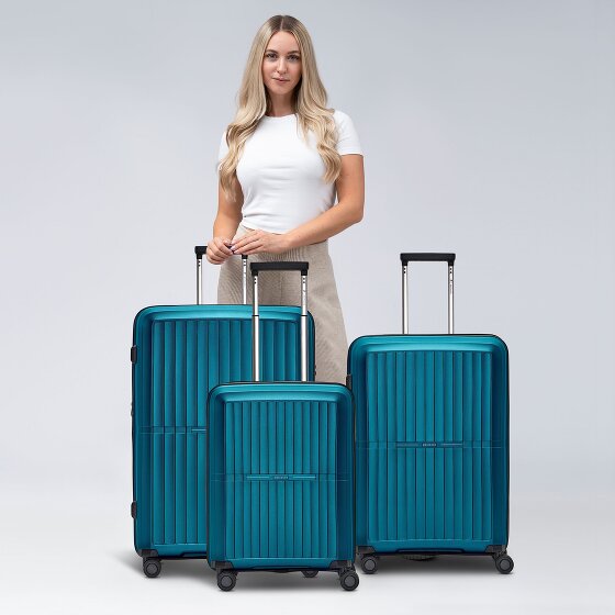 Pactastic Collection 01 4-wheel suitcase set, 3 pieces, with expansion fold