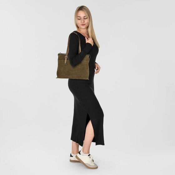 Castelijn & Beerens Nubuck Shoulder Bag Leather 40 cm Laptop compartment