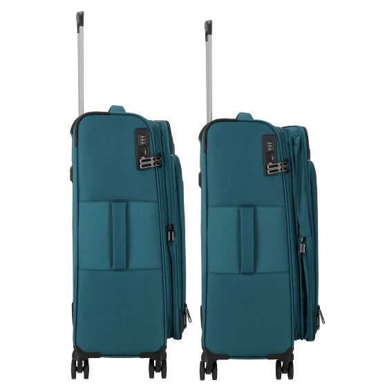 d&n Travel Line 9504 4 wheels Suitcase set 3-piece with expansion pleat