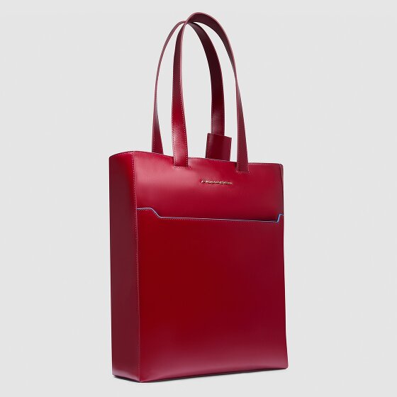 Piquadro Blue Square Shoulder Bag RFID protection Leather 30 cm Laptop compartment