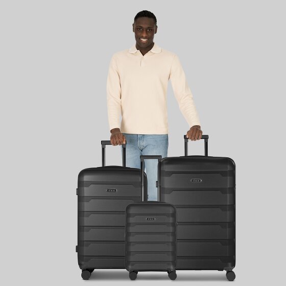 d&n South Dakota 4 wheels Suitcase set 3-piece with expansion pleat