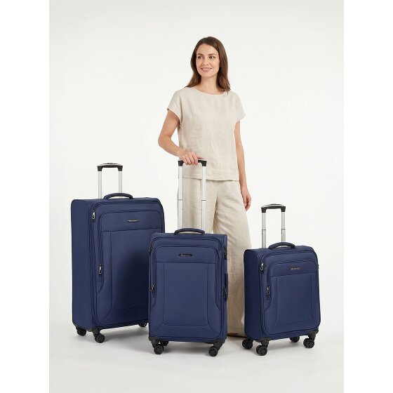 Franky Melbourne 3.0 4-wheel suitcase set, 3-piece, with stretch fold