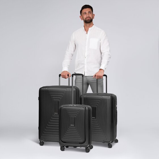 Redolz Essentials 14 4 wheels Suitcase set 3-piece with expansion pleat