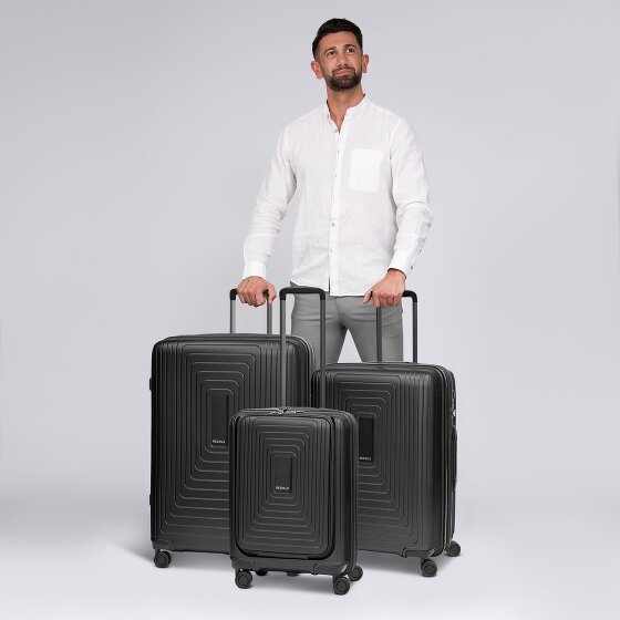 Redolz Essentials 14 4 wheels Suitcase set 3-piece with expansion pleat