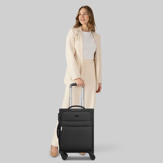 Bugatti Valencia Soft 4 wheels Cabin trolley S 55 cm with expansion pleat