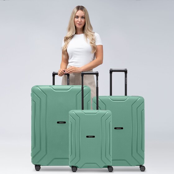 Redolz Essentials 15 4-wheel suitcase set 3-piece with three-point closure