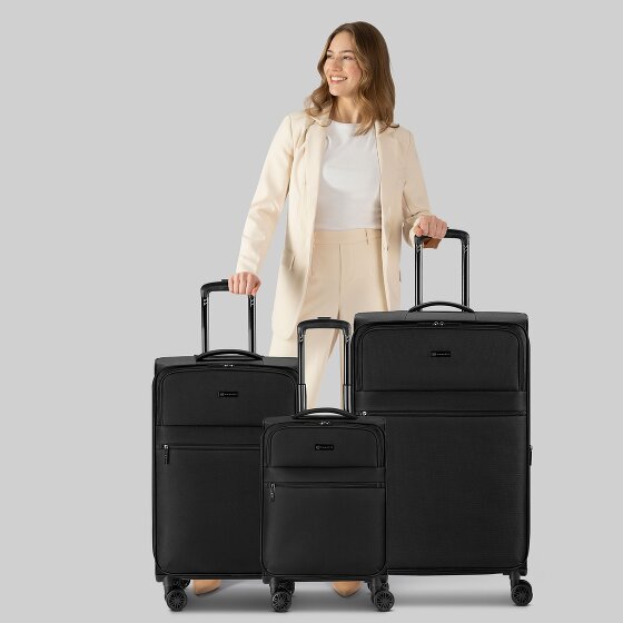 Bugatti Valencia Soft 4 wheels Suitcase set 3-piece with expansion pleat