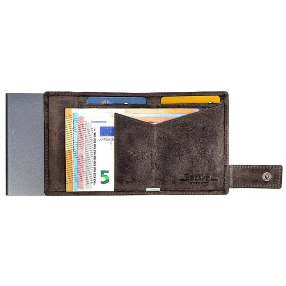 SecWal Credit card case wallet RFID leather 9 cm SecWal Credit card case wallet RFID leather 9 cm