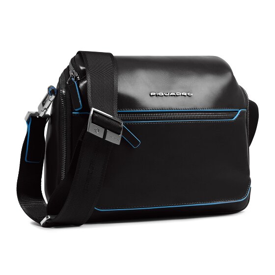 Piquadro Blue Square Shoulder bag Leather 27 cm