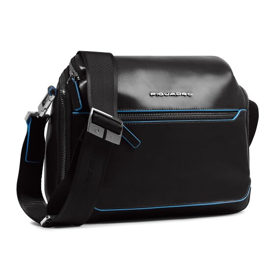 Piquadro Blue Square Shoulder bag Leather 27 cm