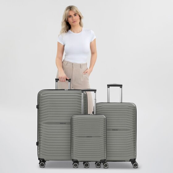 Stratic Shine 4 wheels Suitcase set 3-piece with expansion pleat