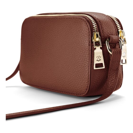 Lazarotti Bologna Leather Shoulder Bag Camera Bag Leather Double-Zip 18 cm