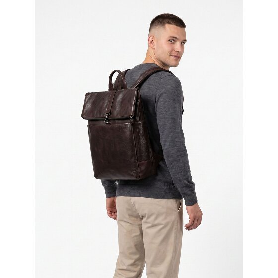 Jost Glasgow Daypack RFID protection Genuine Leather 42 cm Laptop compartment