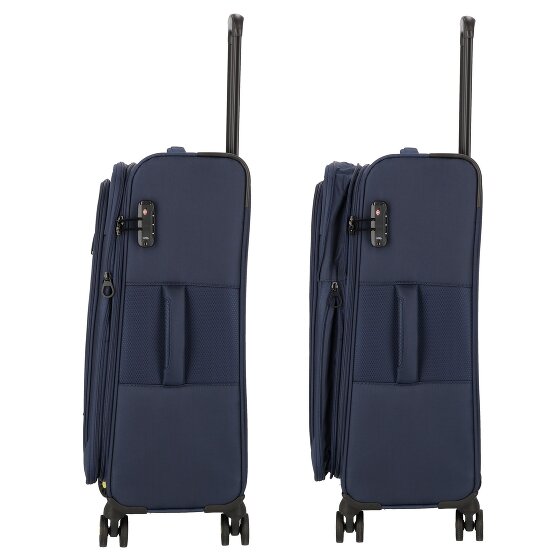 d&n Travel Line 9704 4 wheels Suitcase set 3-piece with expansion pleat