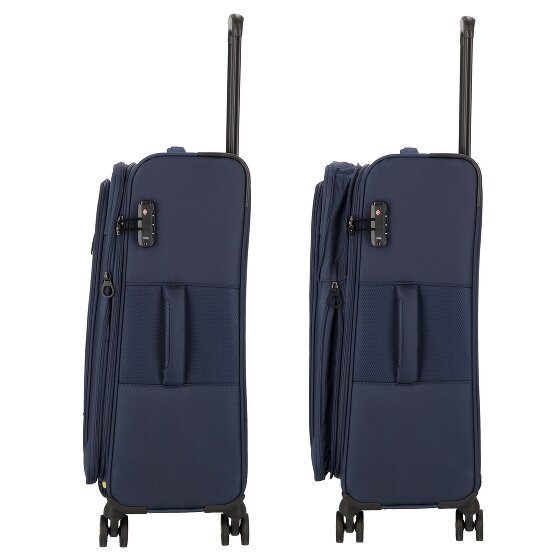 d&n Travel Line 9704 4 wheels Suitcase set 3-piece with expansion pleat