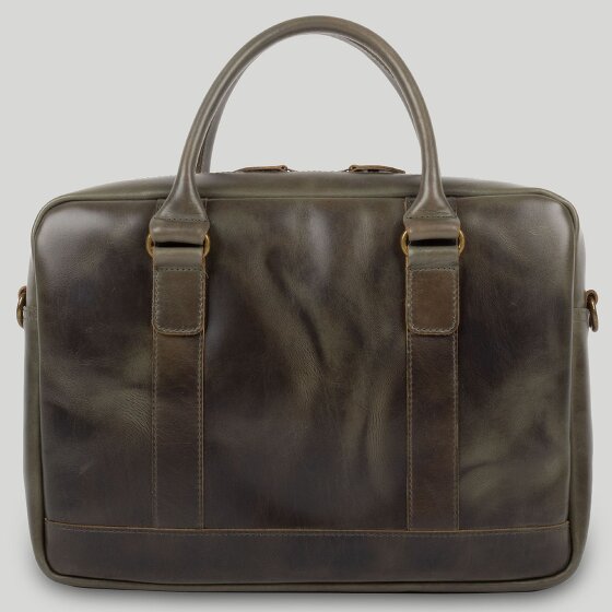 Buckle & Seam Everett briefcase leather 38 cm laptop compartment