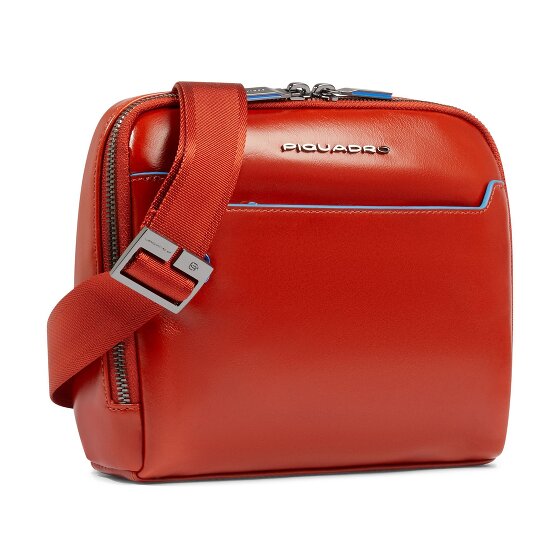 Piquadro Blue Square Shoulder bag Leather 21 cm