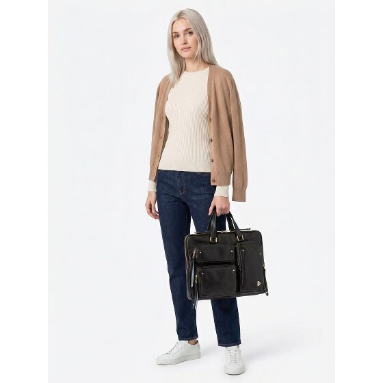 DuDu Pocket Briefcase Genuine Leather 36 cm Laptop compartment