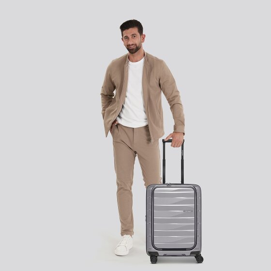 Bergpfeil Travel 4 wheels Cabin trolley 55 cm Laptop compartment with expansion pleat