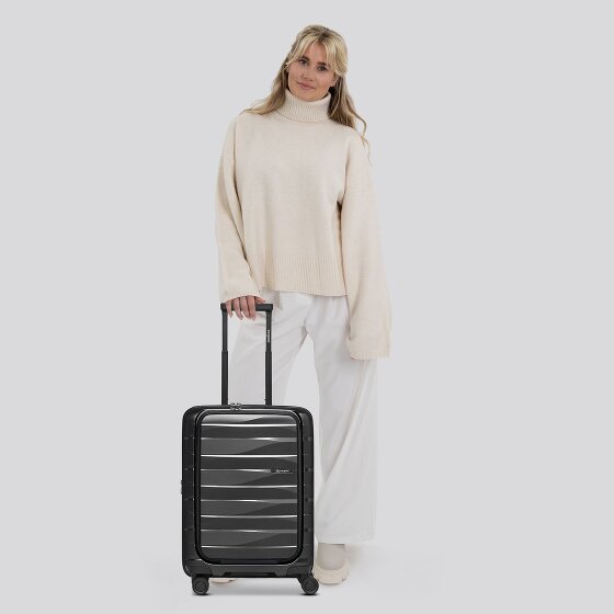 Bergpfeil Travel 4 wheels Cabin trolley 55 cm Laptop compartment with expansion pleat