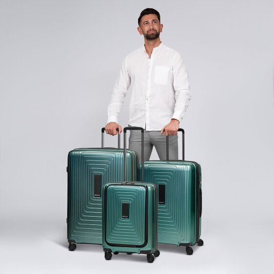 Redolz Essentials 14 4 wheels Suitcase set 3-piece with expansion pleat
