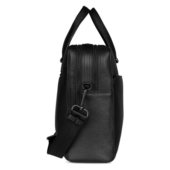 Bugatti Black Briefcase Leather 38 cm Laptop compartment